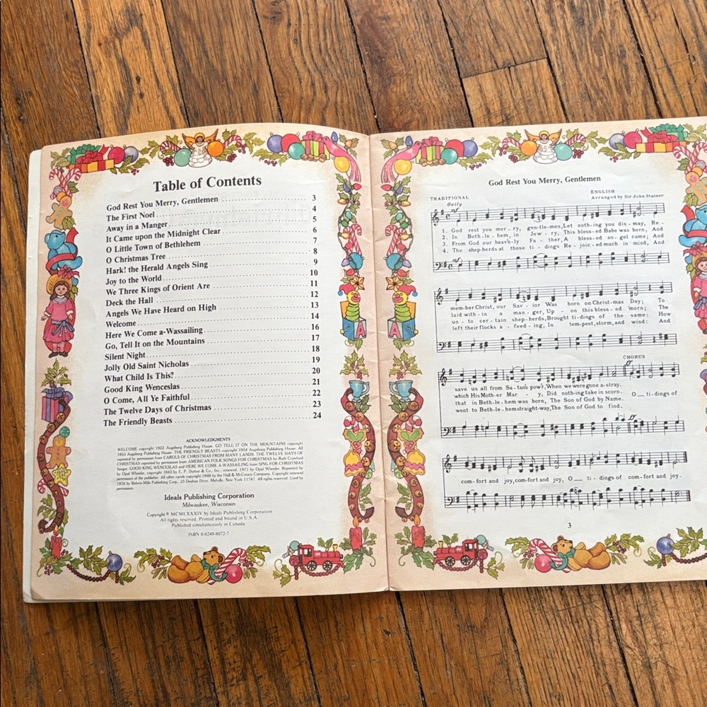 ππΌπΉ1984 Charming Traditional Christmas Carolers Book w/ Sheet Music VTG - Picture 10 of 10
